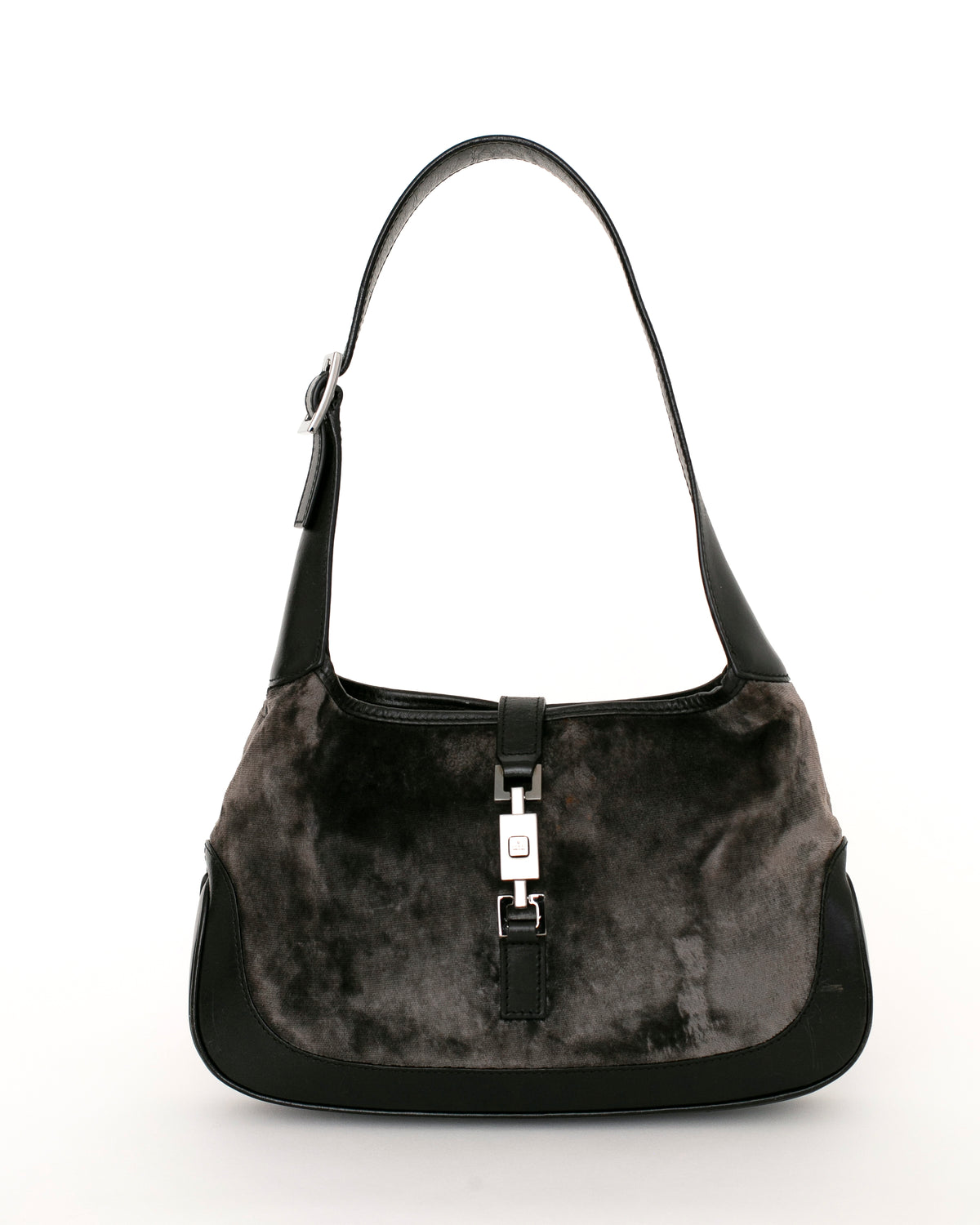 Gucci By Tom Ford Grey Velvet Jackie Bag FW99 | Sand Archivio